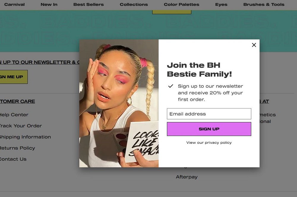 BH Cosmetics email marketing