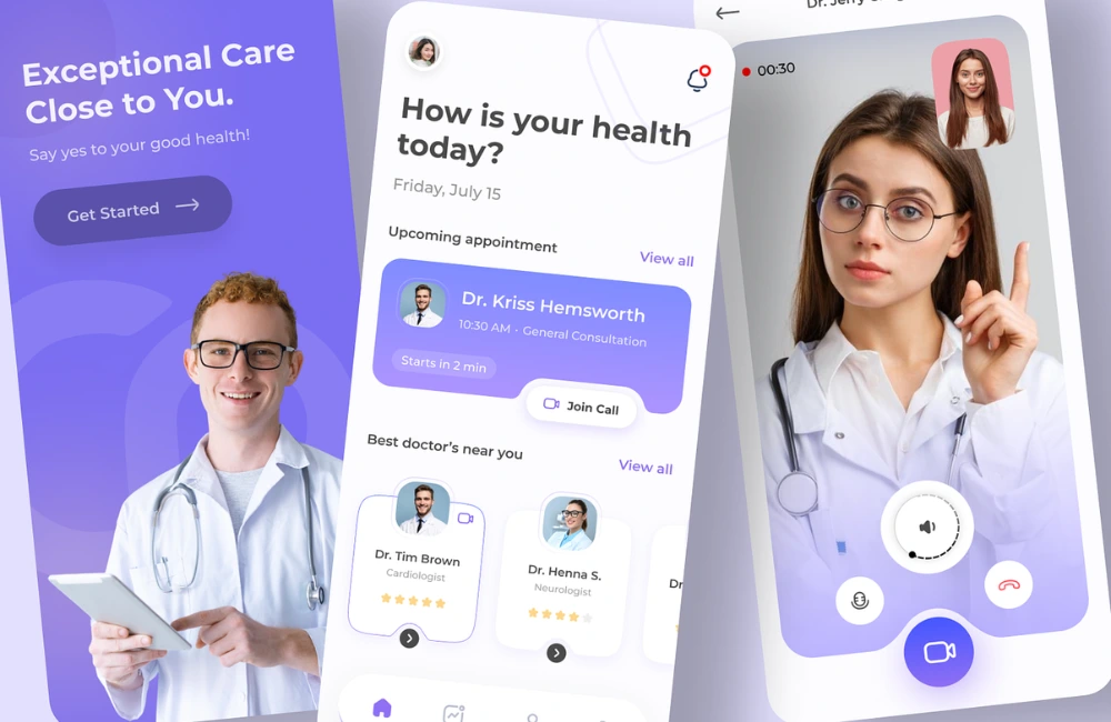 Giao diện ứng dụng chăm sóc sức khỏe học sinh trên di động