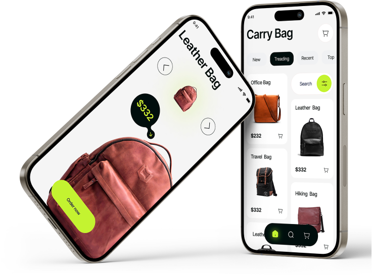 Giao diện app thương mại điện tử trên điện thoại