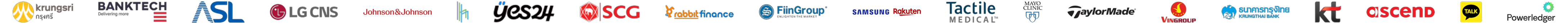 Khách hàng của Savvycom: Krungsri, Banktech, ASL, LG CNS, Johnson & Johnson, YES24, SCG, Rabbit Finance, FiinGroup, Samsung, Rakuten, Tactile Medical, Mayo Clinic, TaylorMade, Vingroup, Krungthai Bank, KT, Ascend, KakaoTalk, Powerledger